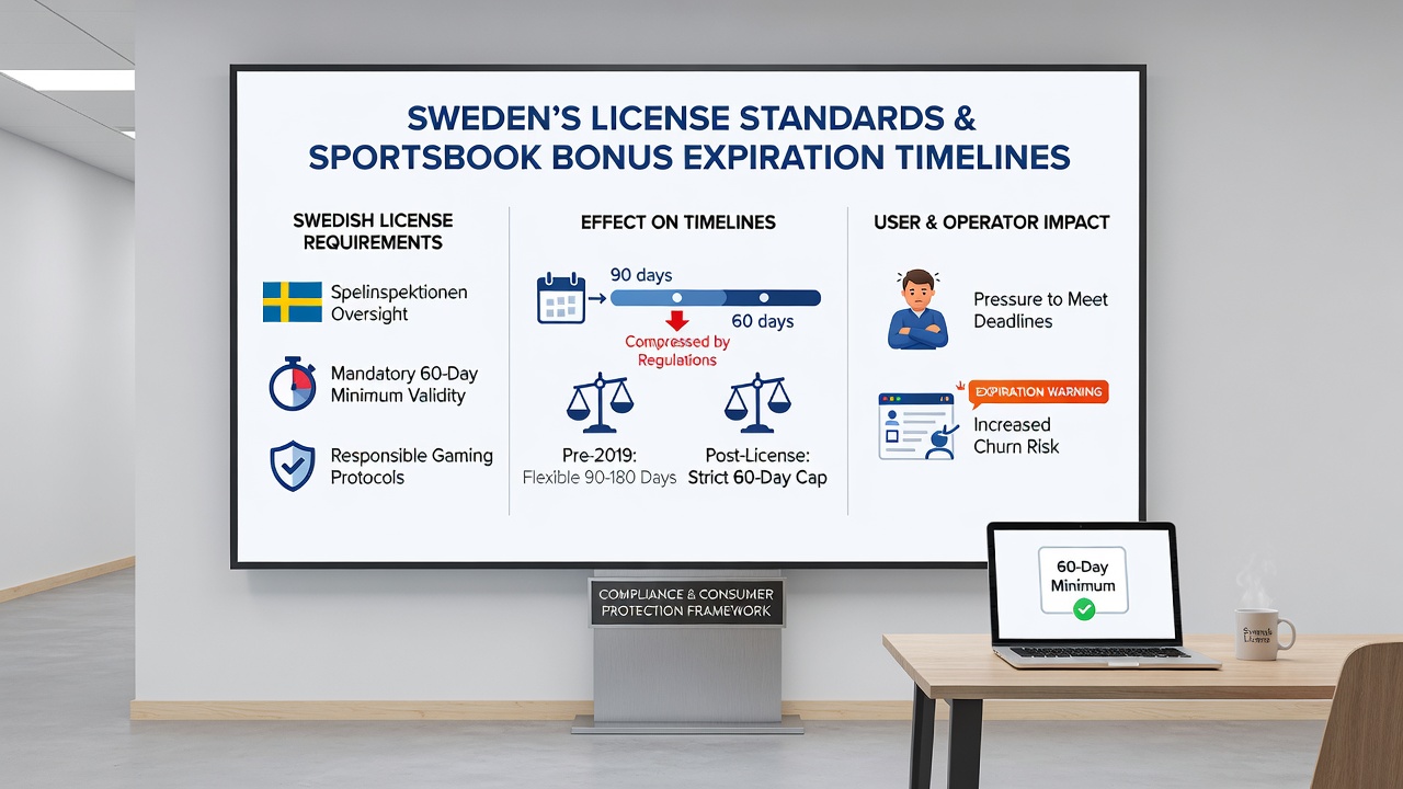 Sportsbook interface showing regulated bonus expiration details on a Swedish licensed site